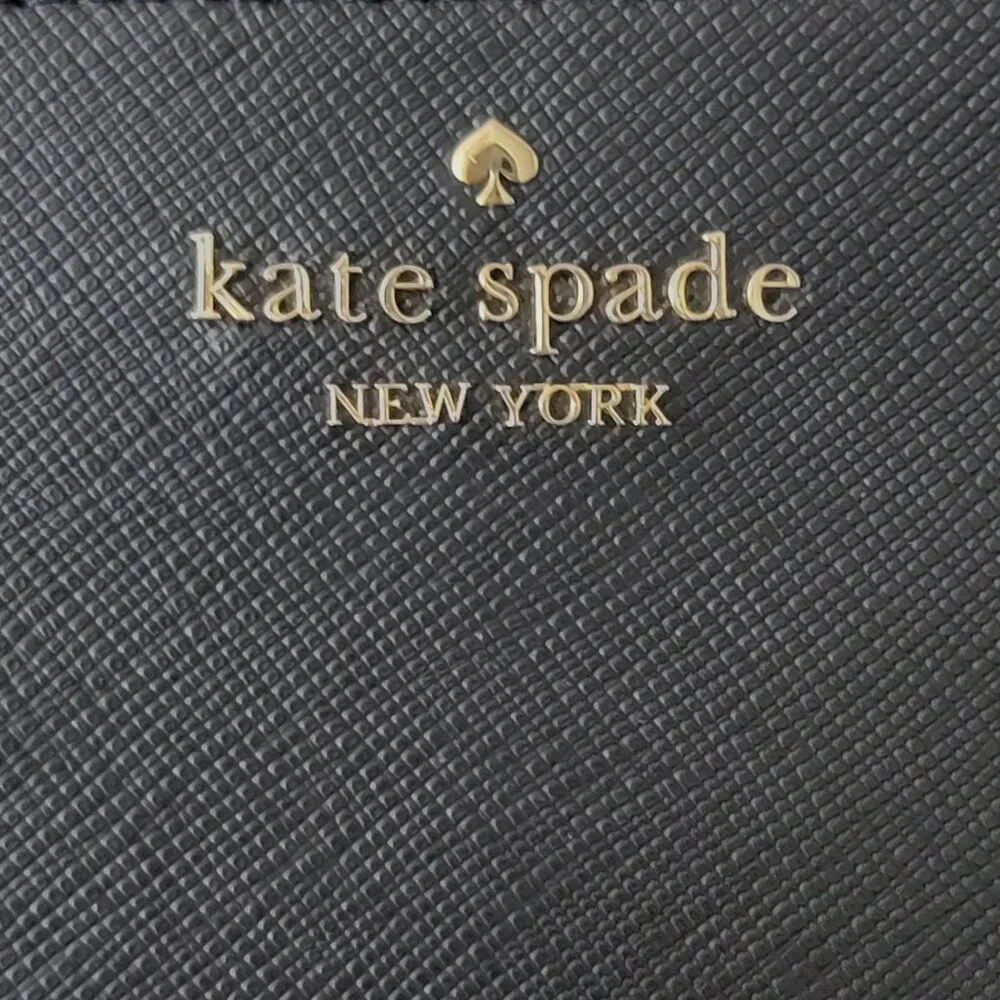 NWT Kate Spade ♠️ Lucy Black Saffiano Leather Zip Wristlet